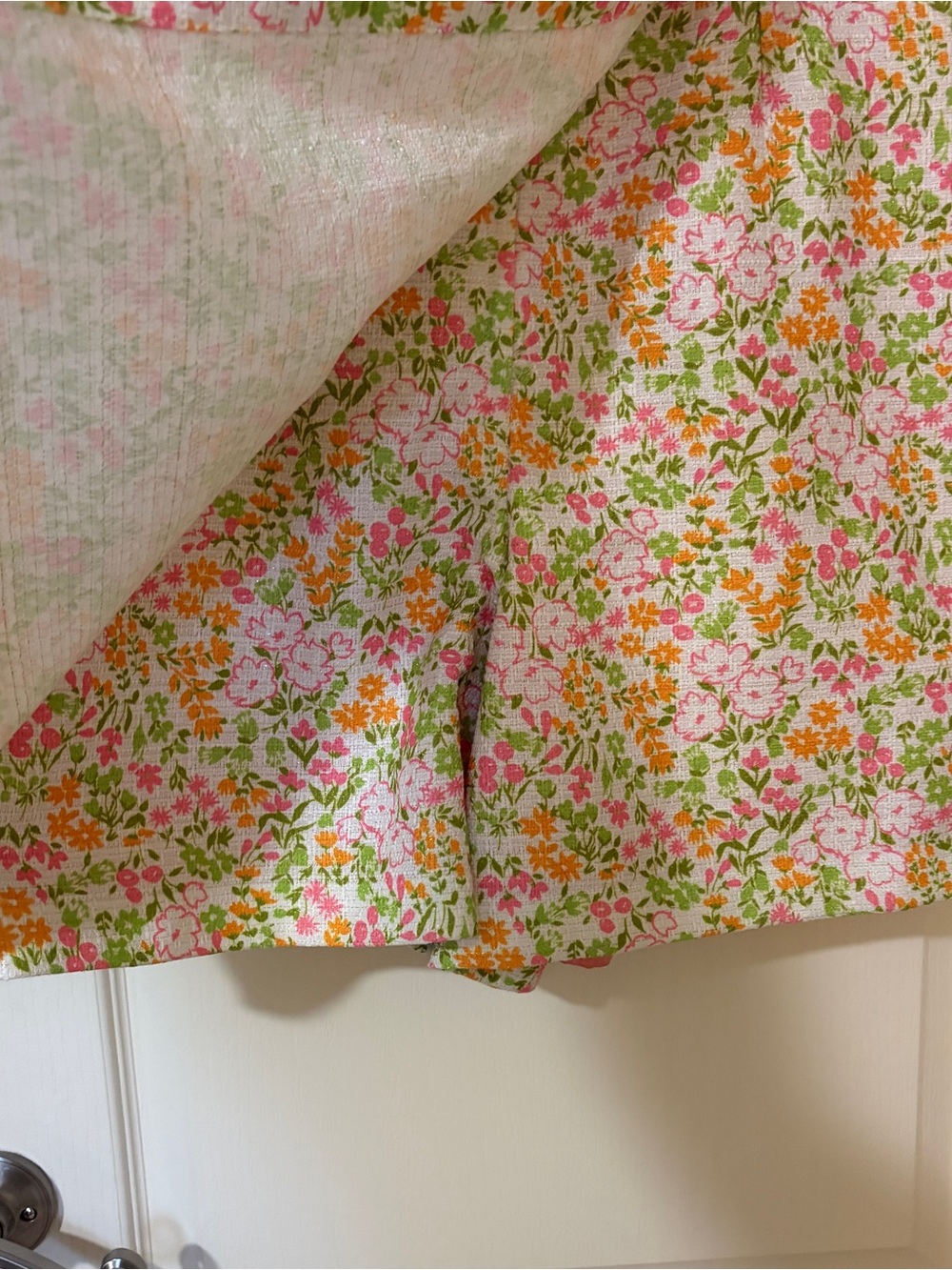 Floral A-Line Sleeveless Romper - Pink & Green - Picture 5 of 14
